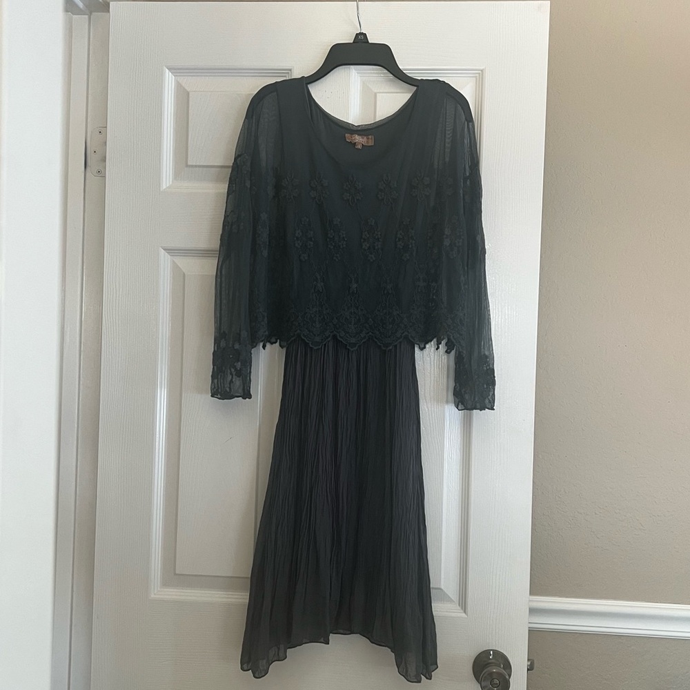 Lace Cocktail Dress, dark blue